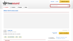 Freesound聲音庫：Alien bird voice.wav縮圖