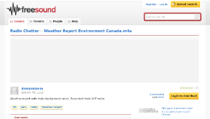 Freesound聲音庫：Weather Report Environment Canada.m4a-資源代表圖
