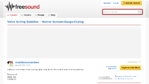 Freesound聲音庫：Horror Scream/Gasps/Crying-資源代表圖