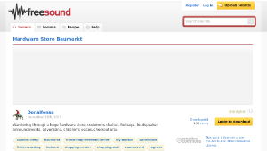 Freesound聲音庫：Hardware Store Baumarkt-資源代表圖