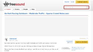 Freesound聲音庫：Go Kart Racing Outdoors - Moderate Traffic - Sparse Crowd Noise.wav縮圖
