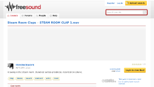 Freesound聲音庫：STEAM ROOM CLAP 1.wav縮圖