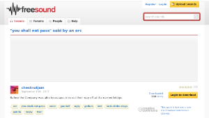 Freesound聲音庫："you shall not pass" said by an orc-資源代表圖