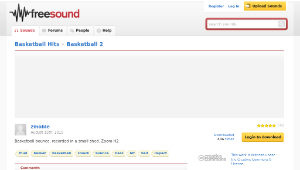 Freesound聲音庫：Basketball 2縮圖