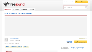 Freesound聲音庫：Phone answer