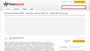 Freesound聲音庫：Process贸 Carme 2015 10 - Salida del barco.wav