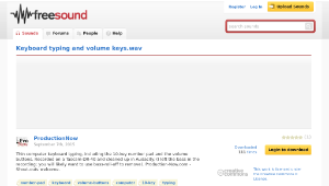 Freesound聲音庫：Keyboard typing and volume keys.wav縮圖