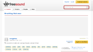Freesound聲音庫：Brushing Hair.wav