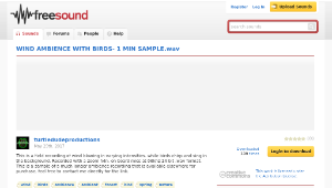 Freesound聲音庫：WIND AMBIENCE WITH BIRDS- 1 MIN SAMPLE.wav-資源代表圖