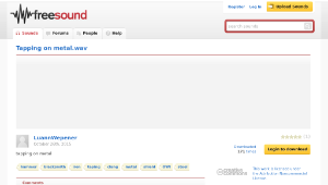 Freesound聲音庫：Tapping on metal.wav