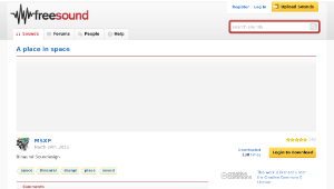 Freesound聲音庫：A place in space