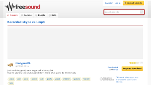 Freesound聲音庫：Recorded skype call.mp3縮圖