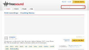 Freesound聲音庫：Crashing Waves縮圖