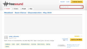 Freesound聲音庫：Dawn Chorus - Gloucestershire - May 2016-資源代表圖
