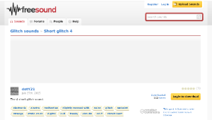 Freesound聲音庫：Short glitch 4 