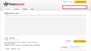 Freesound聲音庫：Highway 01.wav縮圖
