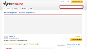 Freesound聲音庫：Wobble paper.wav-資源代表圖