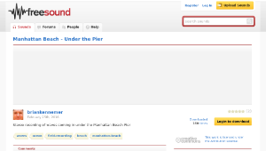 Freesound聲音庫：Manhattan Beach - Under the Pier-資源代表圖