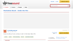 Freesound聲音庫：Manhattan Beach - Under the Pier