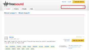 Freesound聲音庫：Drum loop 8