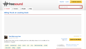 Freesound聲音庫：Idling Truck at Loading Dock
