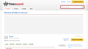 Freesound聲音庫：Minimal Shuffle D 125.wav