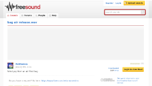 Freesound聲音庫：bag air release.wav