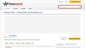 Freesound聲音庫：Pickup_Ford_62_DriveUp1.wav-資源代表圖