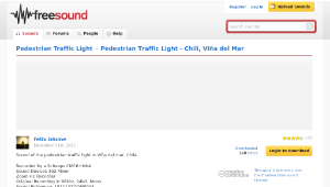 Freesound聲音庫：Pedestrian Traffic Light - Chili, VinĚa del Mar