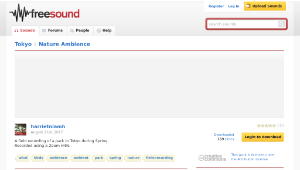 Freesound聲音庫：Nature Ambience