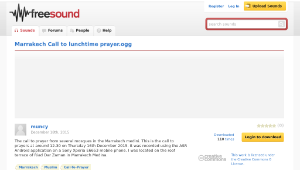 Freesound聲音庫：Marrakech Call to lunchtime prayer.ogg-資源代表圖