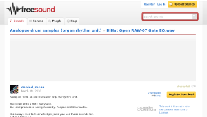 Freesound聲音庫：HiHat Open RAW-07 Gate EQ.wav