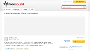 Freesound聲音庫：guitar/song ontop of marching drums