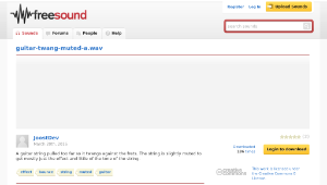 Freesound聲音庫：guitar-twang-muted-a.wav