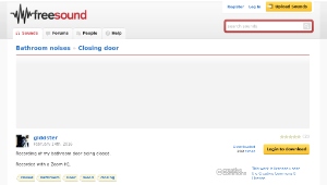Freesound聲音庫：Closing door