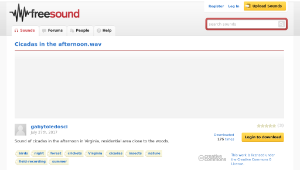 Freesound聲音庫：Cicadas in the afternoon.wav