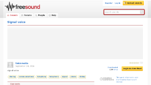 Freesound聲音庫：Signal voice