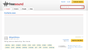 Freesound聲音庫：Curtains.wav