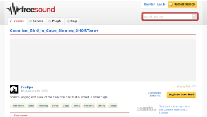 Freesound聲音庫：Canarian_Bird_In_Cage_Singing_SHORT.wav