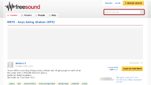Freesound聲音庫：KEYS - keys being shaken (SFX)