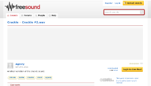 Freesound聲音庫：Crackle #2.wav