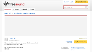 Freesound聲音庫：Sci-fi/Electronic Sounds