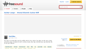 Freesound聲音庫：Atonal Electric Guitar Riff