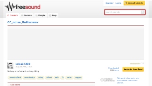 Freesound聲音庫：CC_noise_flutter.wav