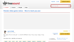 Freesound聲音庫：Nice to meet you.wav