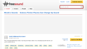 Freesound聲音庫：Science Fiction Plasma Gun Charge Up Sound