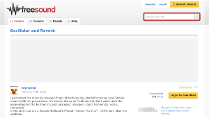 Freesound聲音庫：Oscillator and Reverb