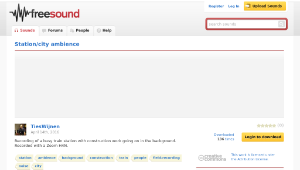Freesound聲音庫：Station/city ambience