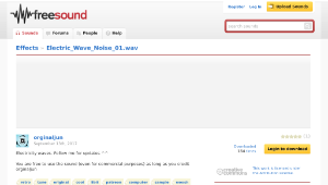 Freesound聲音庫：Electric_Wave_Noise_01.wav