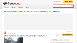 Freesound聲音庫：woods Dorst NL 170324_1110.flac